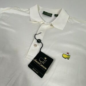 Amen Corner Collection Polo Shirt Mens XL White Cotton Golf Short Sleeve